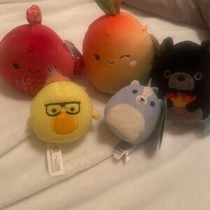 5 NEW Squishmallows Blue and Black Plush